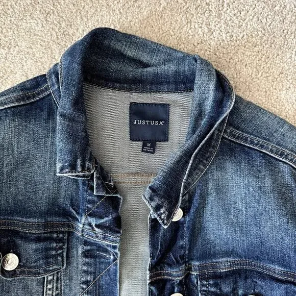Just USA Jean Denim Jacket Women's Size Medium - Picture 3 of 4